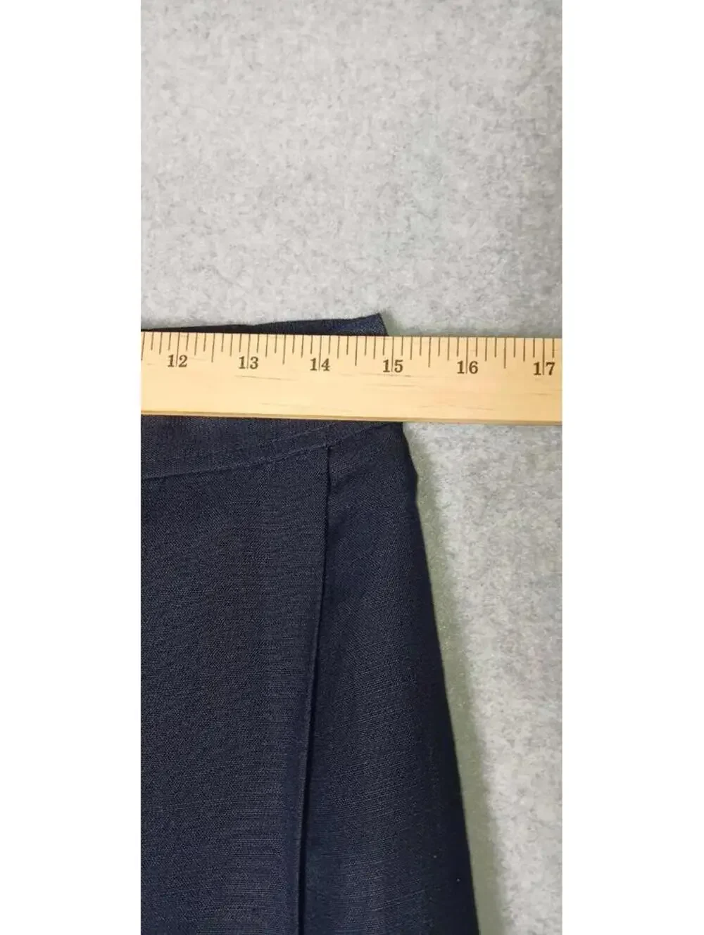 Ann Taylor Linen Blend Maxi Wrap Skirt Womens Size 12 Black Old Money Quiet... - Picture 3 of 7